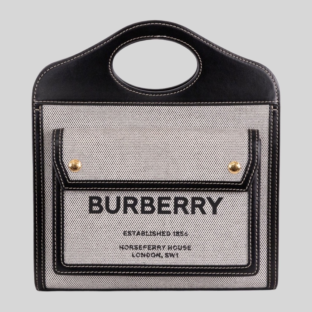 SOLD Burberry Logo Pocket Tote